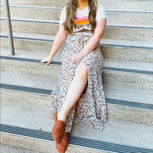 Shein floral maxi with slit